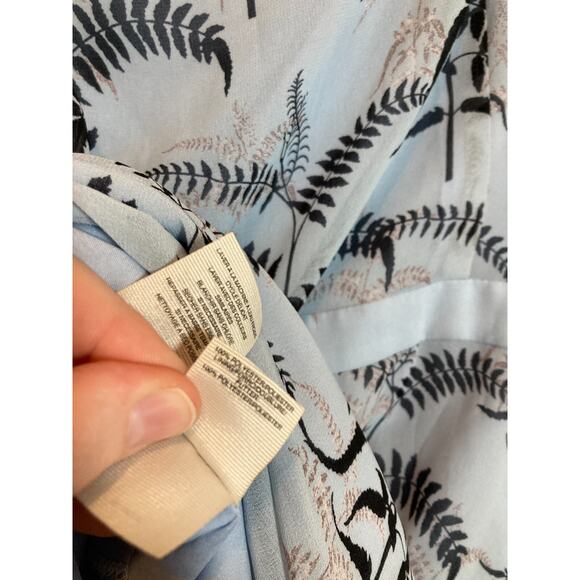 Rachel Rachel Roy Midi Dress Womens 14 Blue Floral Babydoll Square Neck Flowy - Picture 16 of 16